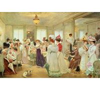 IPLUPJDY Quadri Stampe Quadro su Tela Poster su Tela Cinque ore al couturier Paquin di Henri Gervex per Decorazioni per la Casa 60x90cm