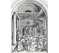 IPLUPJDY Quadri Stampe Quadro su Tela Poster su Tela Cristo tra i dottori di Albrecht Dürer per Decorazioni per la Casa 60x90cm