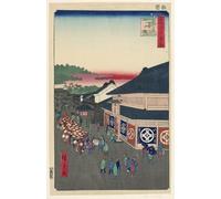 IPLUPJDY Quadri Stampe Quadro su Tela Poster su Tela Hirokoji Avenue No Dalla serie Cento famose vedute di Edo Hiroshige per Decorazioni per la Casa 60x90cm