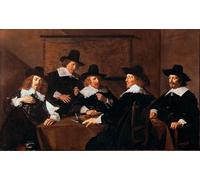IPLUPJDY Quadri Stampe Quadro su Tela Poster su Tela i Reggenti Ospizio Santa Elisabetta di Haarlem Dipinto di Frans Hals per Decorazioni per la Casa 60x90cm