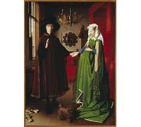 IPLUPJDY Quadri Stampe Quadro su Tela Poster su Tela i rocchetti Arnolfini Dipinto di Jan Van Eyck per Decorazioni per la Casa 60x90cm