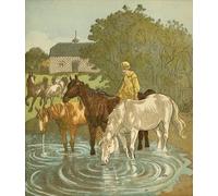 IPLUPJDY Quadri Stampe Quadro su Tela Poster su Tela il contadino che abbevera idel famoso artista per Decorazioni per la Casa 60x90cm