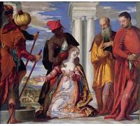 IPLUPJDY Quadri Stampe Quadro su Tela Poster su Tela il Martirio di Santa Giustina del Veronese per Decorazioni per la Casa 60x90cm
