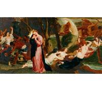 IPLUPJDY Quadri Stampe Quadro su Tela Poster su Tela Il volo delle divinità pagane di Frederick Richard Pickersgill per Decorazioni per la Casa 60x90cm