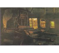 IPLUPJDY Quadri Stampe Quadro su Tela Poster su Tela in una stanza con tre finestre strette di Vincent Van Gogh per Decorazioni per la Casa 60x90cm