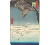 IPLUPJDY Quadri Stampe Quadro su Tela Poster su Tela jumantsubo Plain At Fukagawa Susaki Dalla serie One Hundred Hiroshige per Decorazioni per la Casa 60x90cm