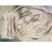 IPLUPJDY Quadri Stampe Quadro su Tela Poster su Tela la Punizione di Rusticucci e dei suoi compagni Illustrazione della Divina Commedia di William Blake per Decorazioni per la Casa 60x90cm