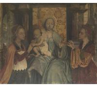 IPLUPJDY Quadri Stampe Quadro su Tela Poster su Tela la Vergine col Bambino e le sante Barbara e Caterina di Quentin Massys o Metsys per Decorazioni per la Casa 60x90cm