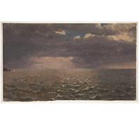 IPLUPJDY Quadri Stampe Quadro su Tela Poster su Tela Mare in tempesta di Frederic Edwin Church per Decorazioni per la Casa 60x90cm