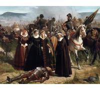 IPLUPJDY Quadri Stampe Quadro su Tela Poster su Tela Maria Regina di Scozia nella battaglia di Langside combattuta a maggio Particolare Dipinto di Fattori per Decorazioni per la Casa 60x90cm