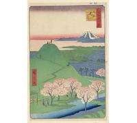 IPLUPJDY Quadri Stampe Quadro su Tela Poster su Tela Nuova Fuji Meguro dalla serie Cento famose vedute di Edo Hiroshige per Decorazioni per la Casa 60x90cm
