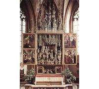 IPLUPJDY Quadri Stampe Quadro su Tela Poster su Tela Pala d'altare di San Wolfgang di Michael Pacher per Decorazioni per la Casa 60x90cm