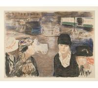 IPLUPJDY Quadri Stampe Quadro su Tela Poster su Tela Piazza Clichy di Pierre Bonnard per Decorazioni per la Casa 60x90cm
