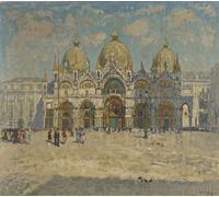 IPLUPJDY Quadri Stampe Quadro su Tela Poster su Tela Piazza San Marco a Venezia di Konstantin Ivanovich Gorbatov per Decorazioni per la Casa 60x90cm