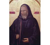 IPLUPJDY Quadri Stampe Quadro su Tela Poster su Tela San Benedetto all'estrema destra della Pala della Badia di Giotto Di Bondone per Decorazioni per la Casa 60x90cm