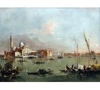 IPLUPJDY Quadri Stampe Quadro su Tela Poster su Tela San Giorgio Maggiore with the Giudecca and the Zitelle by Francesco Guardi per Decorazioni per la Casa 60x90cm
