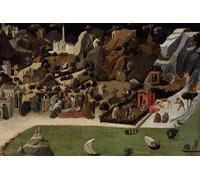 IPLUPJDY Quadri Stampe Quadro su Tela Poster su Tela Scene della vita dei padri del deserto di Beato Angelico per Decorazioni per la Casa 60x90cm