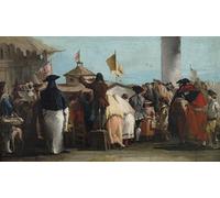 IPLUPJDY Quadri Stampe Quadro su Tela Poster su Tela Scoreggia di Domenico Tiepolo per Decorazioni per la Casa 60x90cm