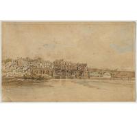 IPLUPJDY Quadri Stampe Quadro su Tela Poster su Tela una selezione di venti delle vedute più pittoresche di Parigi di Girtin per Decorazioni per la Casa 60x90cm