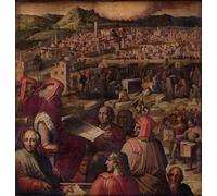IPLUPJDY Stampa Artistica Vintage Tela Immaginie Stampe da Parete Arnolfo Di Cambio Shows the Plan to Enlarge Florence by Giorgio Vasari per L'arredamento Della Camera da Letto 60x90cm