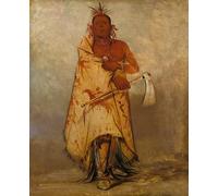 IPLUPJDY Stampa Artistica Vintage Tela Immaginie Stampe da Parete Big Elk Chief of the Skidi Animal Pawnee di George Catlin per L'arredamento Della Camera da Letto 60x90cm