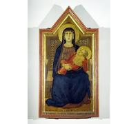 IPLUPJDY Stampa Artistica Vintage Tela Immaginie Stampe da Parete Dama col Bambino di Ambrogio Lorenzetti per L'arredamento Della Camera da Letto 60x90cm