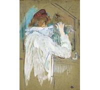 IPLUPJDY Stampa Artistica Vintage Tela Immaginie Stampe da Parete Donna che si rannicchia di Henri De Toulouse Lautrec per L'arredamento Della Camera da Letto 60x90cm