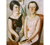 IPLUPJDY Stampa Artistica Vintage Tela Immaginie Stampe da Parete Doppio ritratto di Max Beckmann per L'arredamento Della Camera da Letto 60x90cm