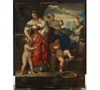 IPLUPJDY Stampa Artistica Vintage Tela Immaginie Stampe da Parete Fede Speranza e Carità di Pietro Da Cortona per L'arredamento Della Camera da Letto 60x90cm