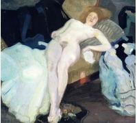 IPLUPJDY Stampa Artistica Vintage Tela Immaginie Stampe da Parete Femmina di Leo Putz per L'arredamento Della Camera da Letto 60x90cm