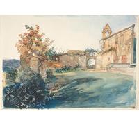 IPLUPJDY Stampa Artistica Vintage Tela Immaginie Stampe da Parete il Giardino di San Miniato vicino a Firenze di John Ruskin per L'arredamento Della Camera da Letto 60x90cm