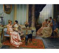 IPLUPJDY Stampa Artistica Vintage Tela Immaginie Stampe da Parete Interno con figure eleganti di Vittorio Reggianini per L'arredamento Della Camera da Letto 60x90cm