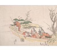 IPLUPJDY Stampa Artistica Vintage Tela Immaginie Stampe da Parete La raccolta delle alghe di Katsushika Hokusai per L'arredamento Della Camera da Letto 60x90cm