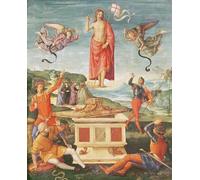 IPLUPJDY Stampa Artistica Vintage Tela Immaginie Stampe da Parete la Resurrezione di Cristo di Raffaello per L'arredamento Della Camera da Letto 60x90cm