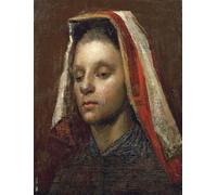IPLUPJDY Stampa Artistica Vintage Tela Immaginie Stampe da Parete la Sfinge di Giuseppe Pellizza Da Volpedo per L'arredamento Della Camera da Letto 60x90cm