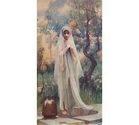 IPLUPJDY Stampa Artistica Vintage Tela Immaginie Stampe da Parete l'Annunciazione di Arthur Hacker per L'arredamento Della Camera da Letto 60x90cm