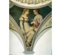IPLUPJDY Stampa Artistica Vintage Tela Immaginie Stampe da Parete Museamera Di E Delle Muse by Giorgio Vasari per L'arredamento Della Camera da Letto 60x90cm