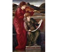 IPLUPJDY Stampa Artistica Vintage Tela Immaginie Stampe da Parete Musica di Edward Burne Jones per L'arredamento Della Camera da Letto 60x90cm