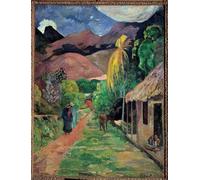 IPLUPJDY Stampa Artistica Vintage Tela Immaginie Stampe da Parete una strada a Tahiti Dipinto di Paul Gauguin per L'arredamento Della Camera da Letto 60x90cm