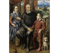 IPLUPJDY Tela Immaginie Stampe da Parete gli Artisti Padre Amilcare Anguissola e i suoi fratelli Minerva di Sofonisba Anguissola per L'arredamento Della Camera da Letto 60x90cm