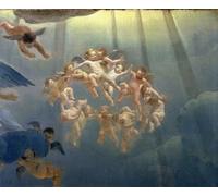 IPLUPJDY Tela Immaginie Stampe da Parete l'Annunciazione pastori Particolare di un anello di cherubini di Nicolaes Pietersz Berchem per L'arredamento Della Camera da Letto 60x90cm