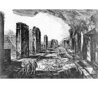IPLUPJDY Tela Immaginie Stampe da Parete Veduta della Taverna di Pompei con l'Insegna della Bottega di Priapo di Battista Piranesi per L'arredamento Della Camera da Letto 60x90cm