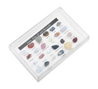 iplusmile 1 Scatola Campione Di Minerale Naturale Scrivania Roccia Casa Calcolo Rocce Pietra Colorata Piccoli Cristalli Sfusi Collezione Di Pietre Colorato Scatola Di Plastica