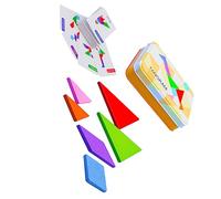 iplusmile 1 set Puzzle Tangram Legno Educativo per Apprendimento e Ottimo per Ragazzi e Ragazze