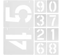 iplusmile 10 Fogli Stencil per Pittura Numeri in Plastica Riutilizzabili per Decorazioni Fai da Te Modelli Versatili per Segnaletica e Artigianato
