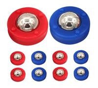 iplusmile 10 Mini Shuffleboard da Tavolo per Pucks Colorati Blu Gioco Portatile per Sviluppo Coordinazione Occhio-mano e Divertimento in