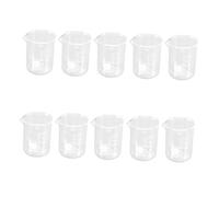 iplusmile 10 pezzi Bicchieri Graduati in Vetro con Scala Contrasto Misurini Compatti e Leggeri per Liquidi e Alimenti Facili da Pulire e Portatili per Cucina