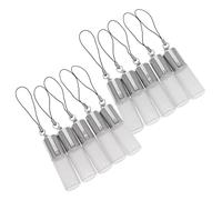 iplusmile 10 Pezzi Bottiglie Roll in Vetro Bianco Ricaricabili e Antigoccia per Essenziali e Profumi Viaggio con Pallina Acciaio e Tappo Dorato