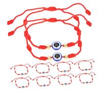 iplusmile 10 pezzi Braccialetti Malocchio Regolabili Filo Rosso Tessuto Unisex Leggeri per Protezione e Stile Quotidiano