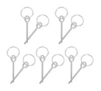 iplusmile 10 Pezzi Connettori per Tende da Campeggio in Ferro Zincato Argento Anello ad Ago Singolo e Spillo Rimovibile per Tende da Pesca, per Escursioni